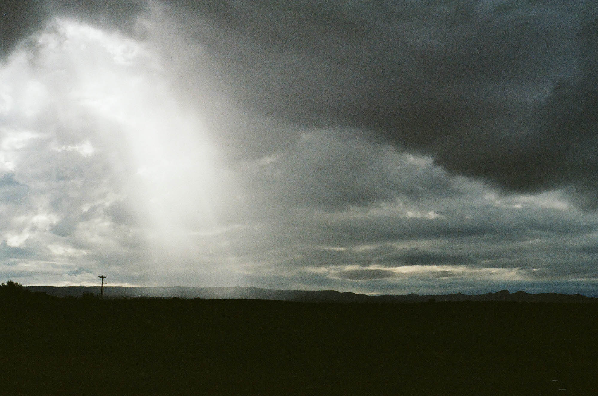 God rays on the open landscape