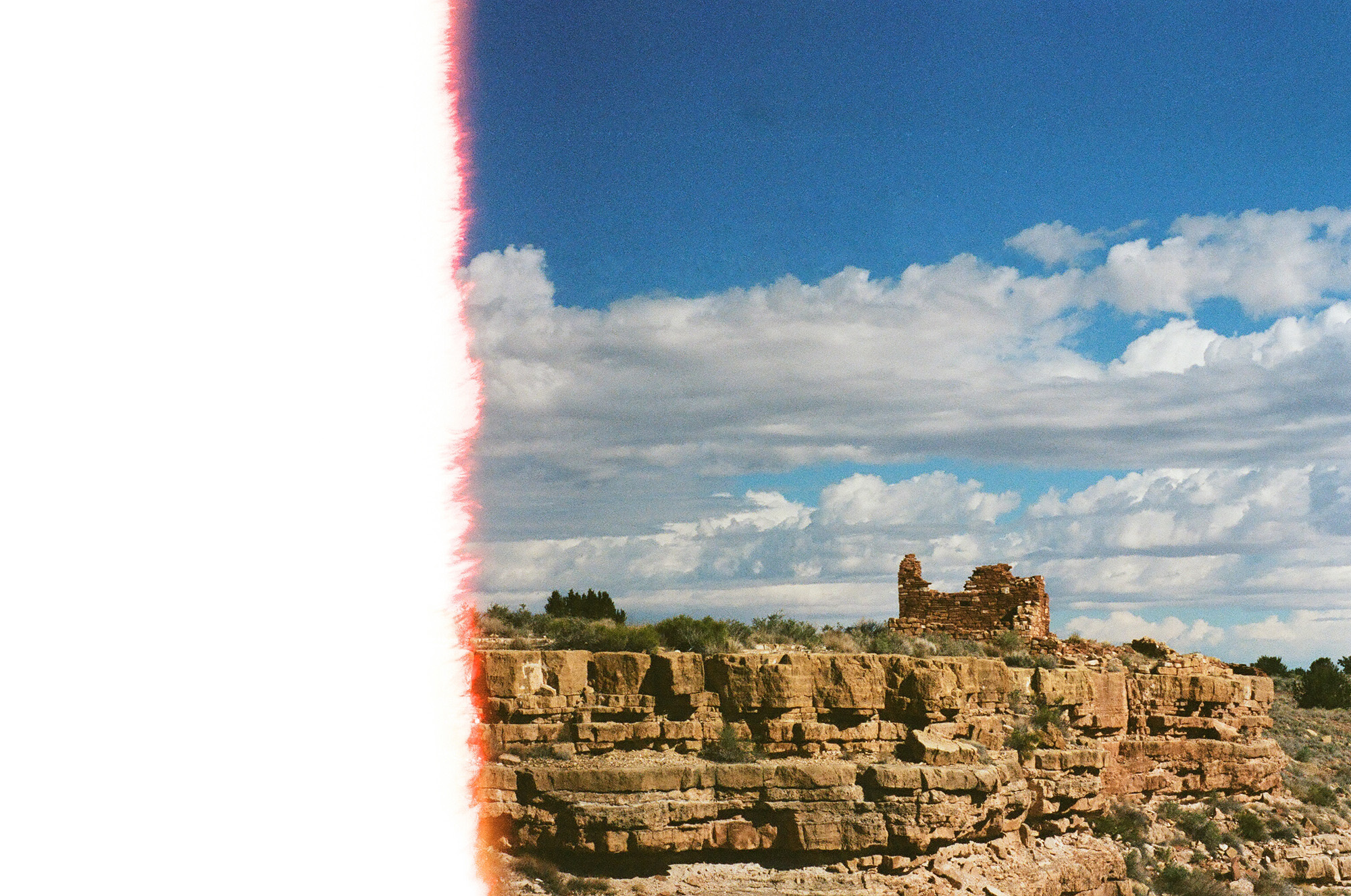 An indigenous structure on a cliff