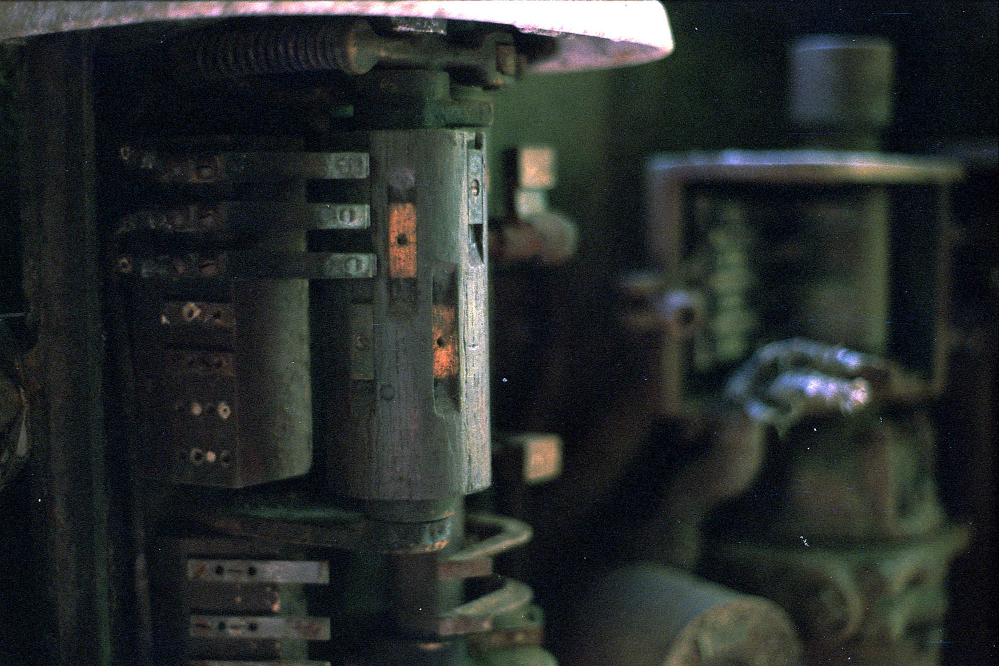 Interior of an abandoned train car