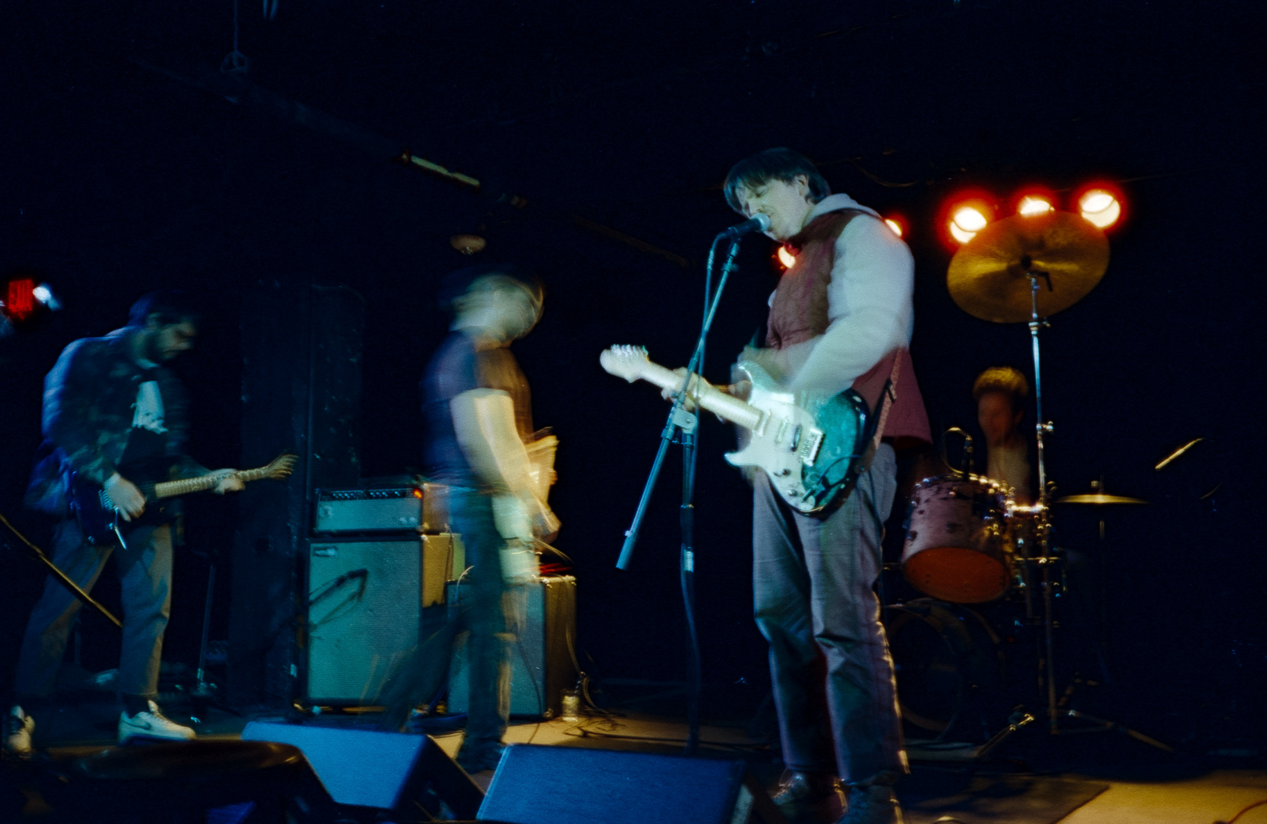 A four piece rock band onstage