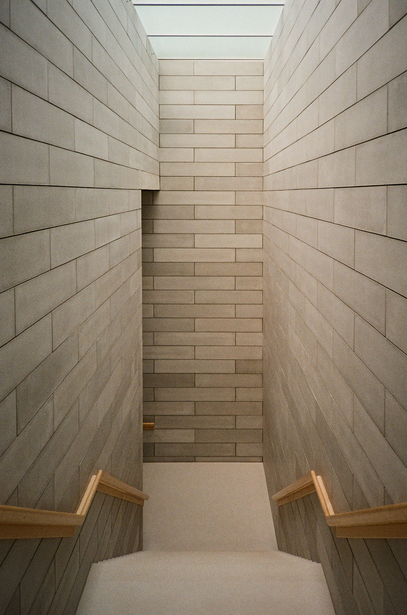 A stairwell inside the Pavilions building