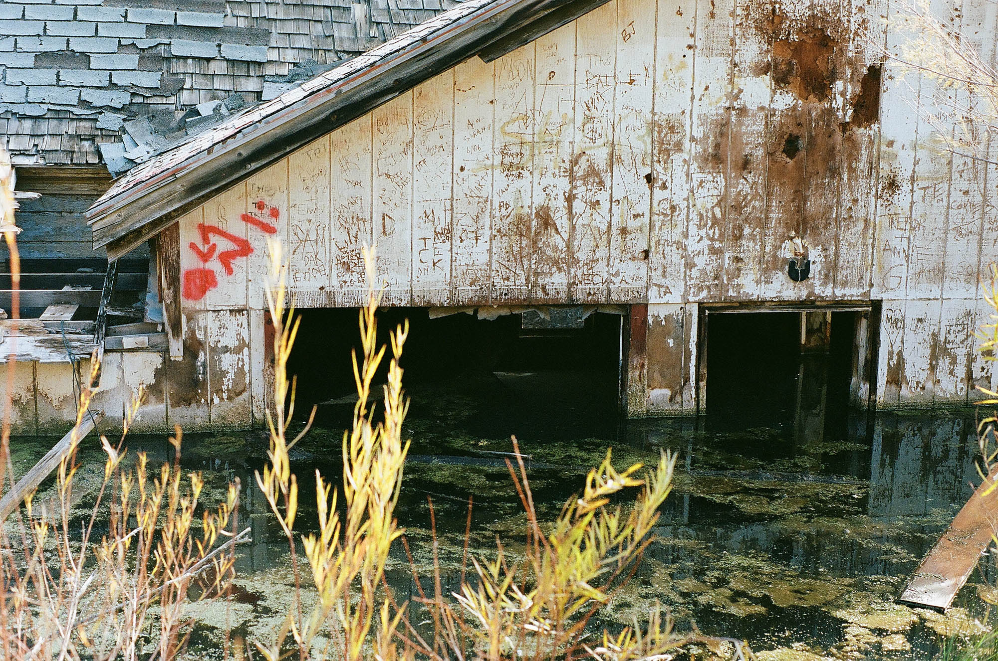 Flooded abandoned house