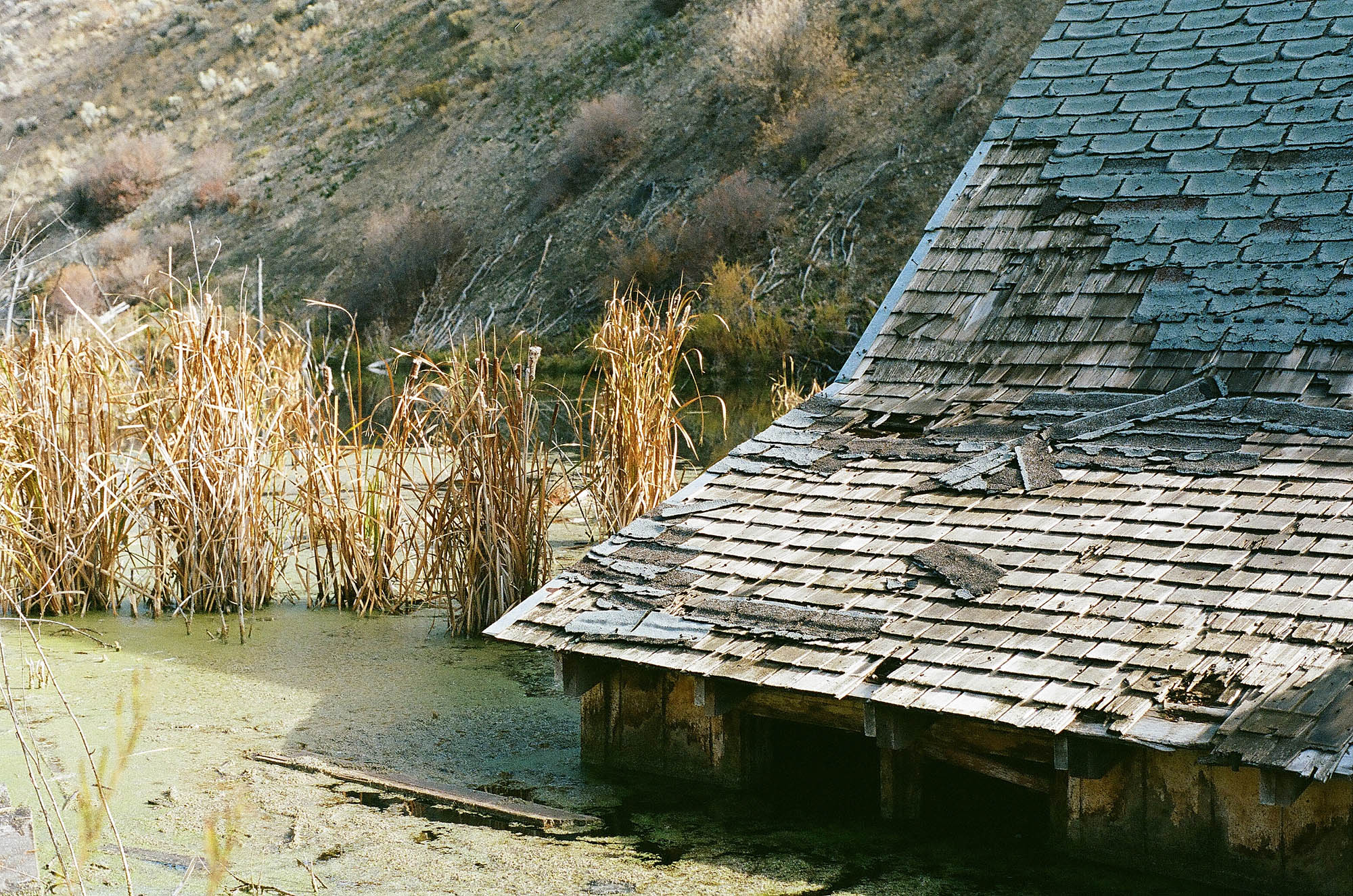 Flooded abandoned house