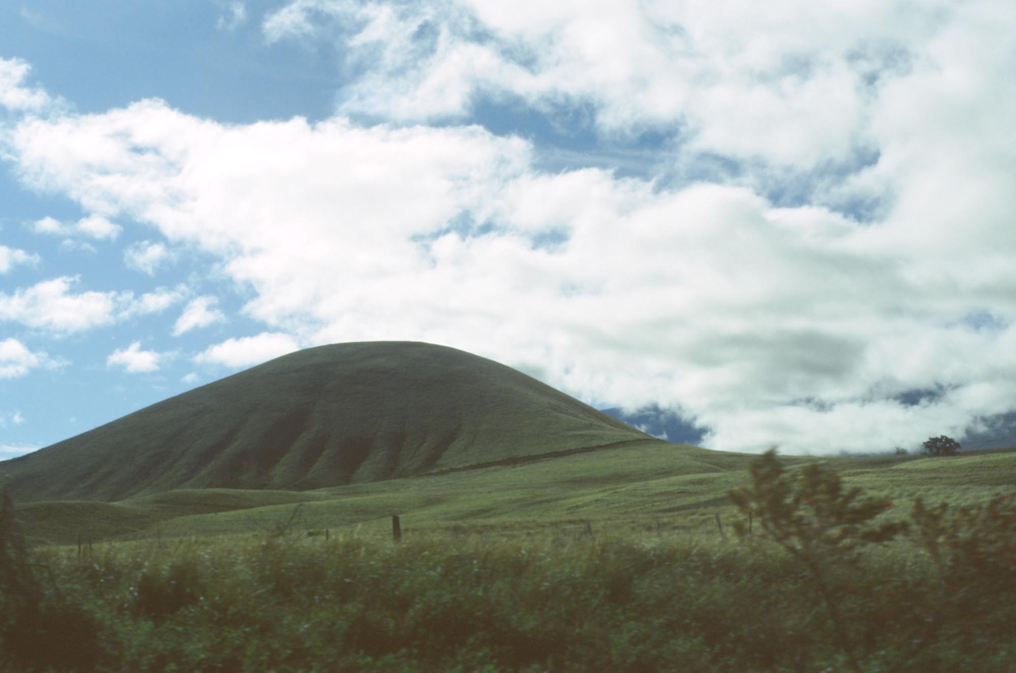 A hill in the distance