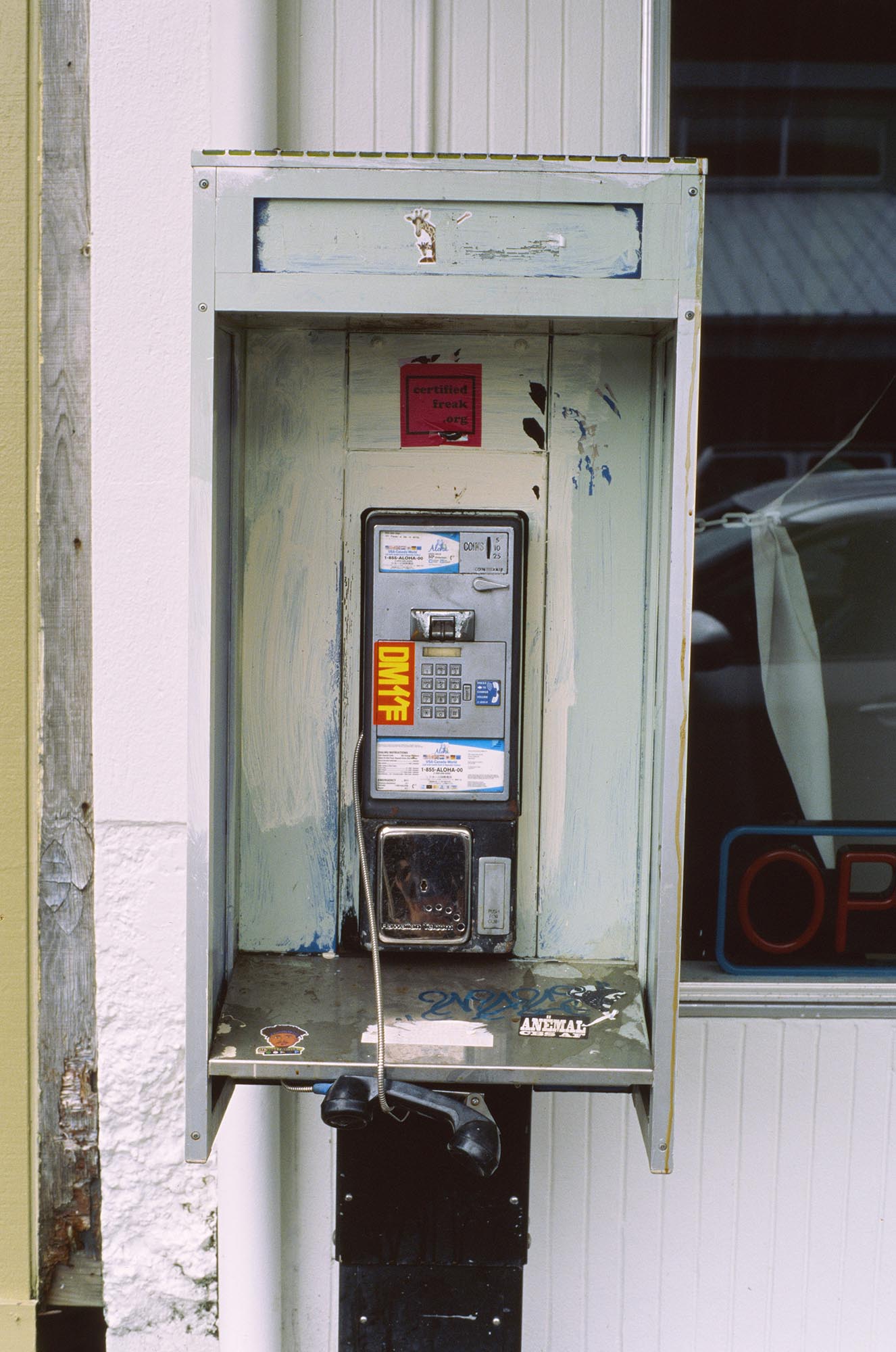 An old pay phone