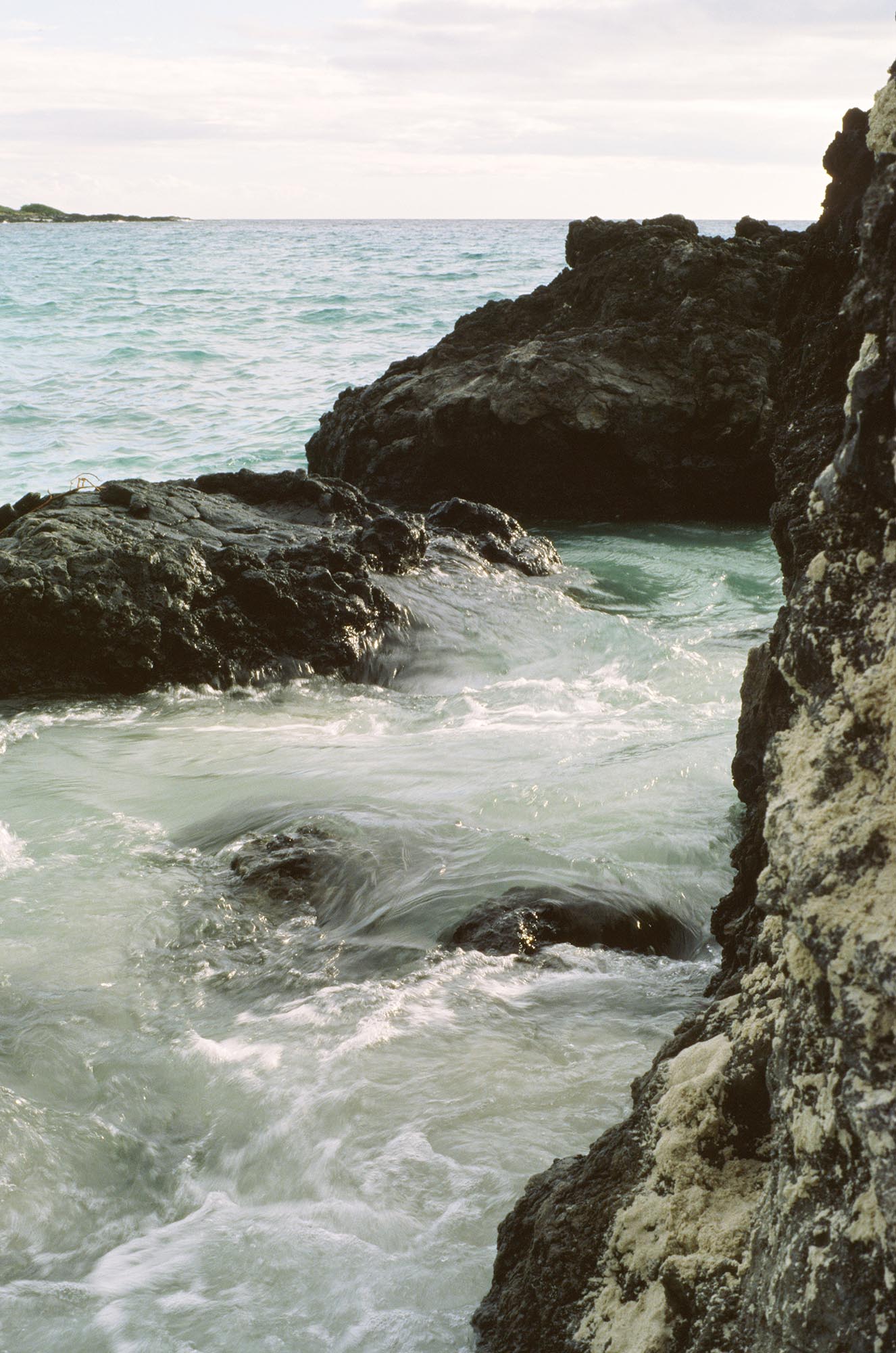 An inlet in the ocean