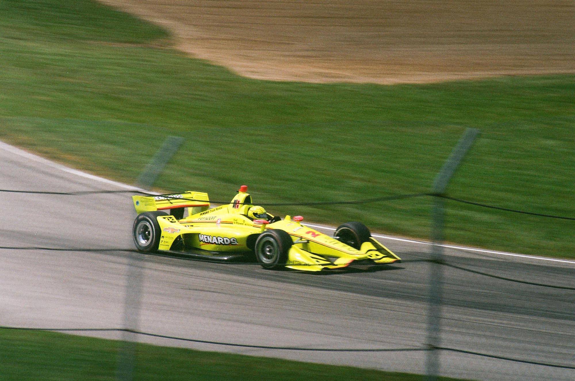 An IndyCar on track