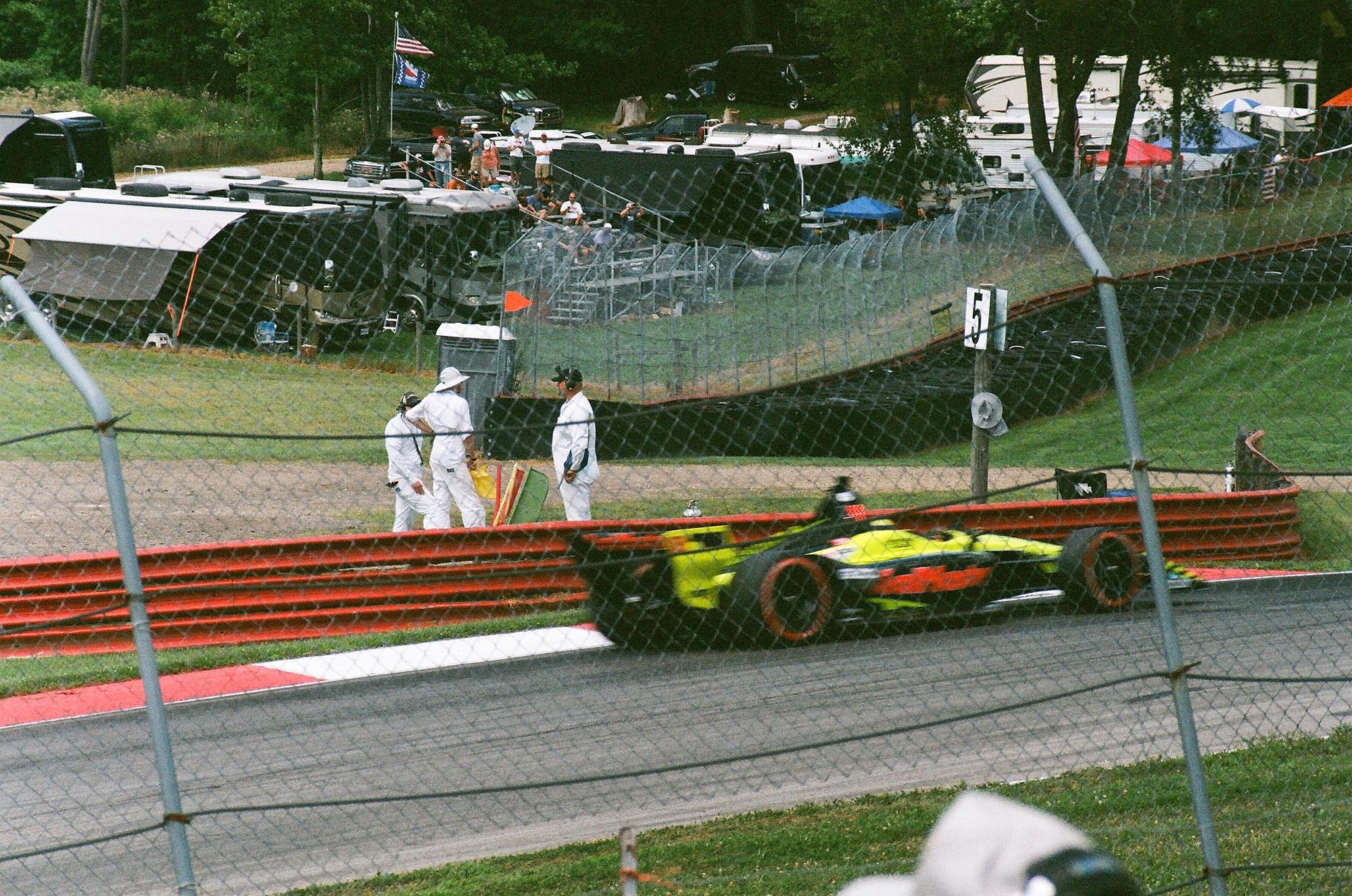 An IndyCar on track