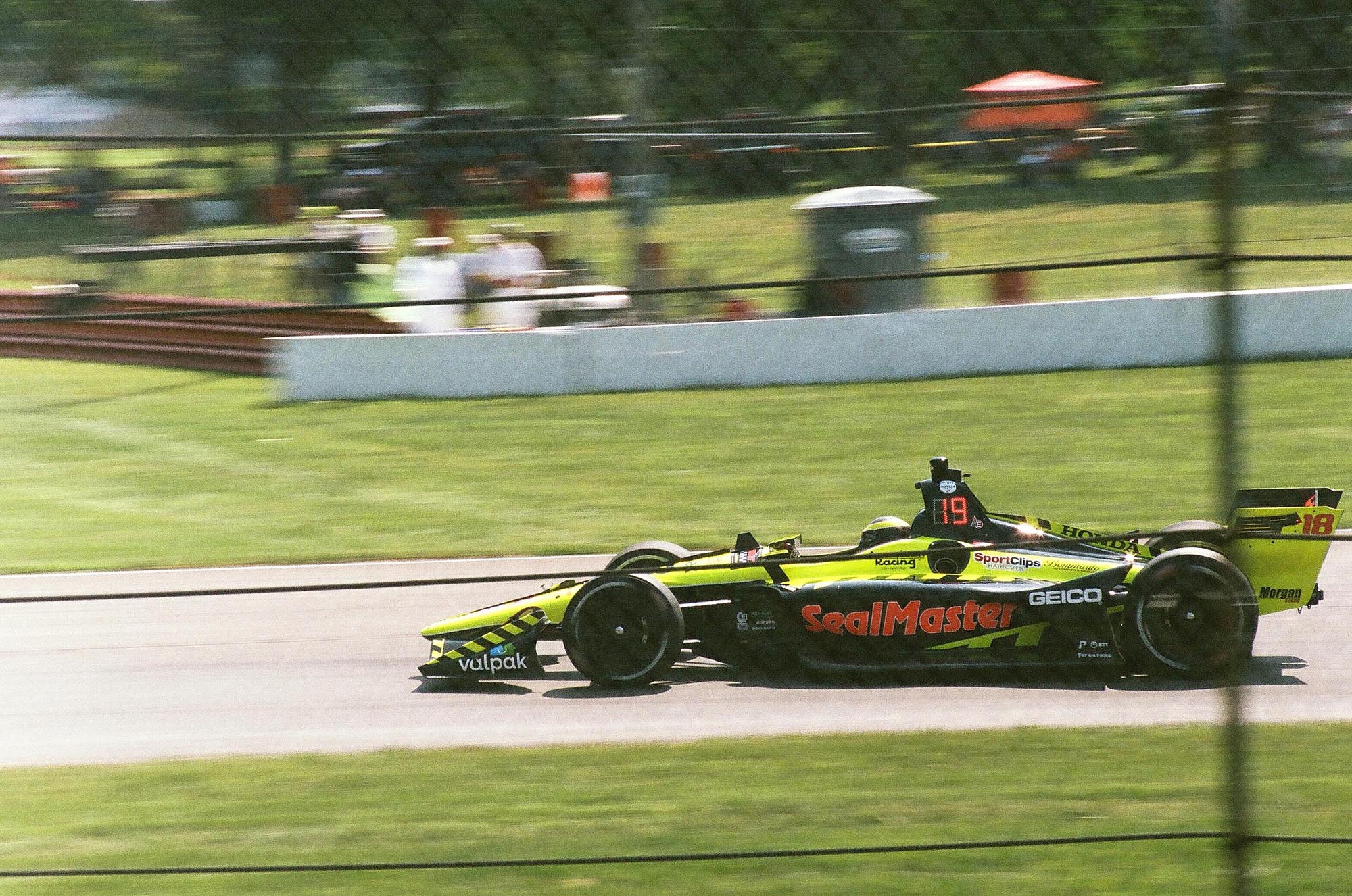 An IndyCar on track