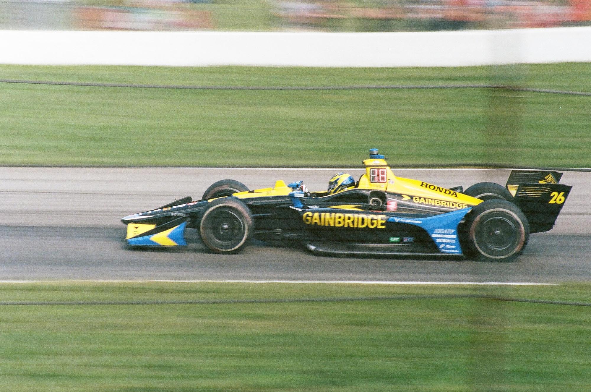 An IndyCar on track