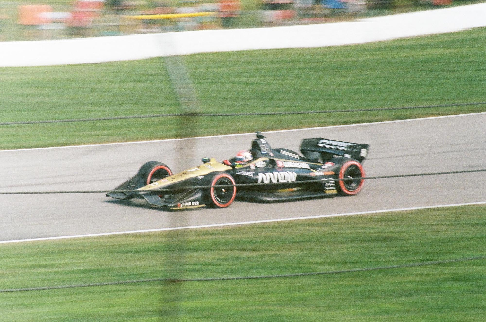 An IndyCar on track