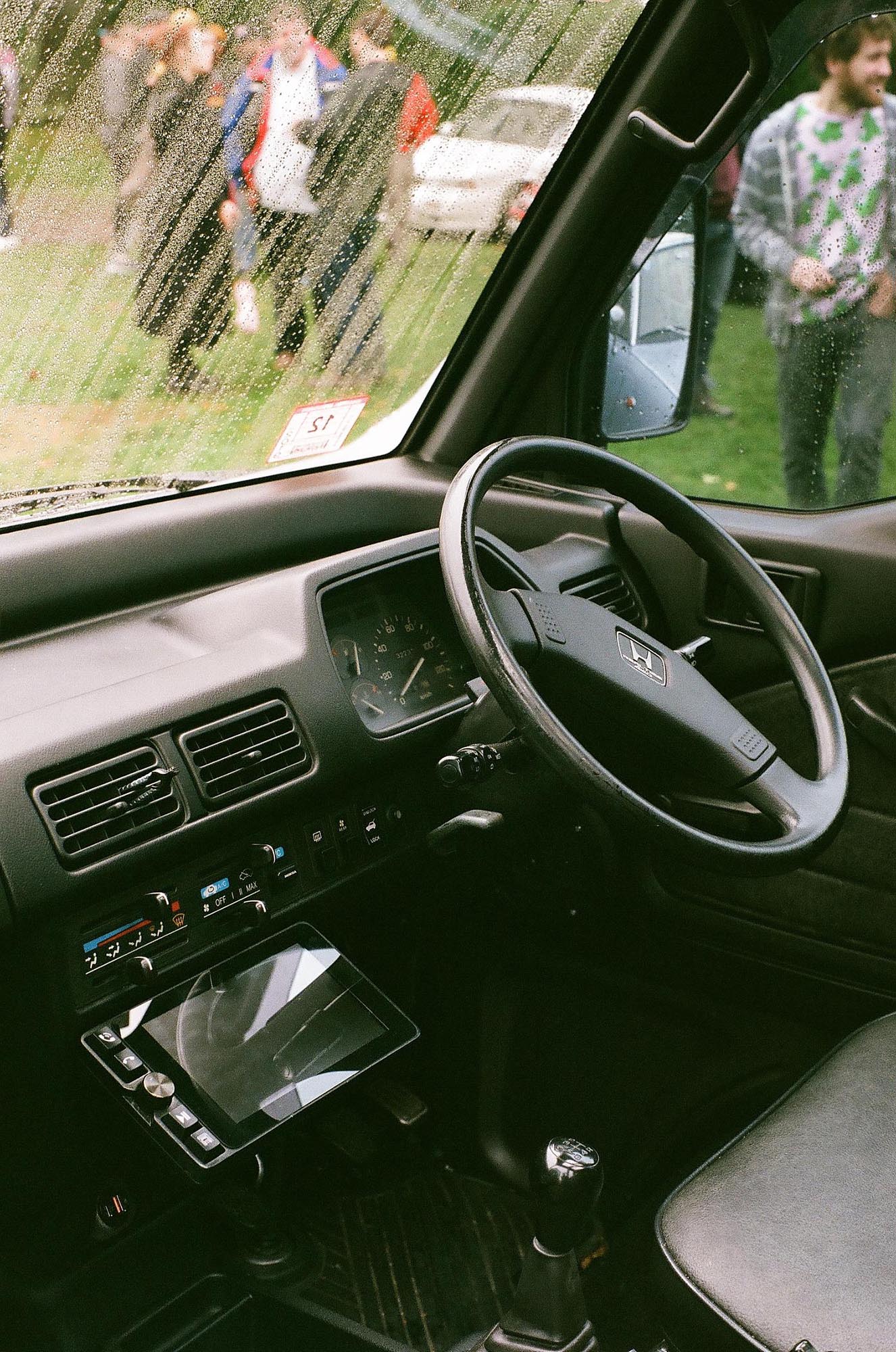 The interior of a Honday Acty kei van