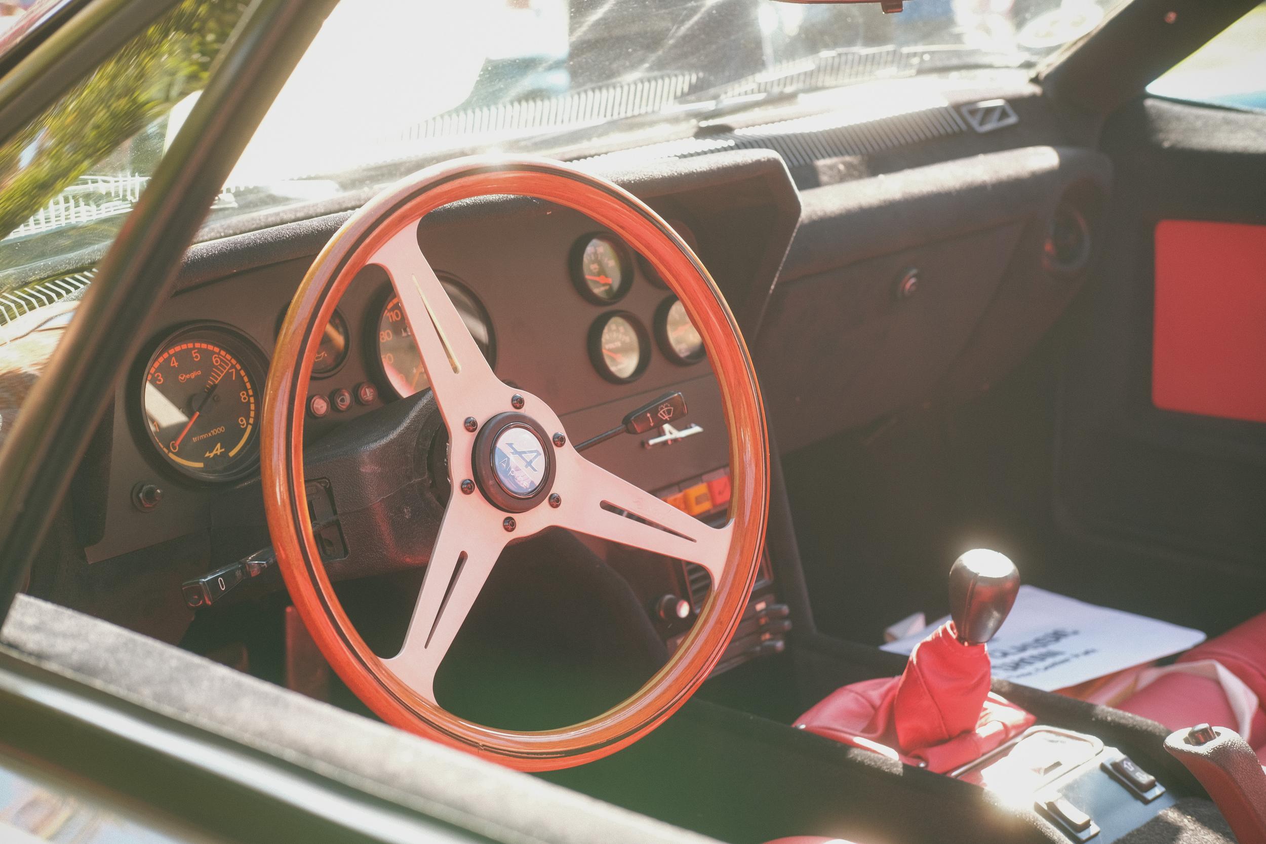 The interior of an Alpine A110