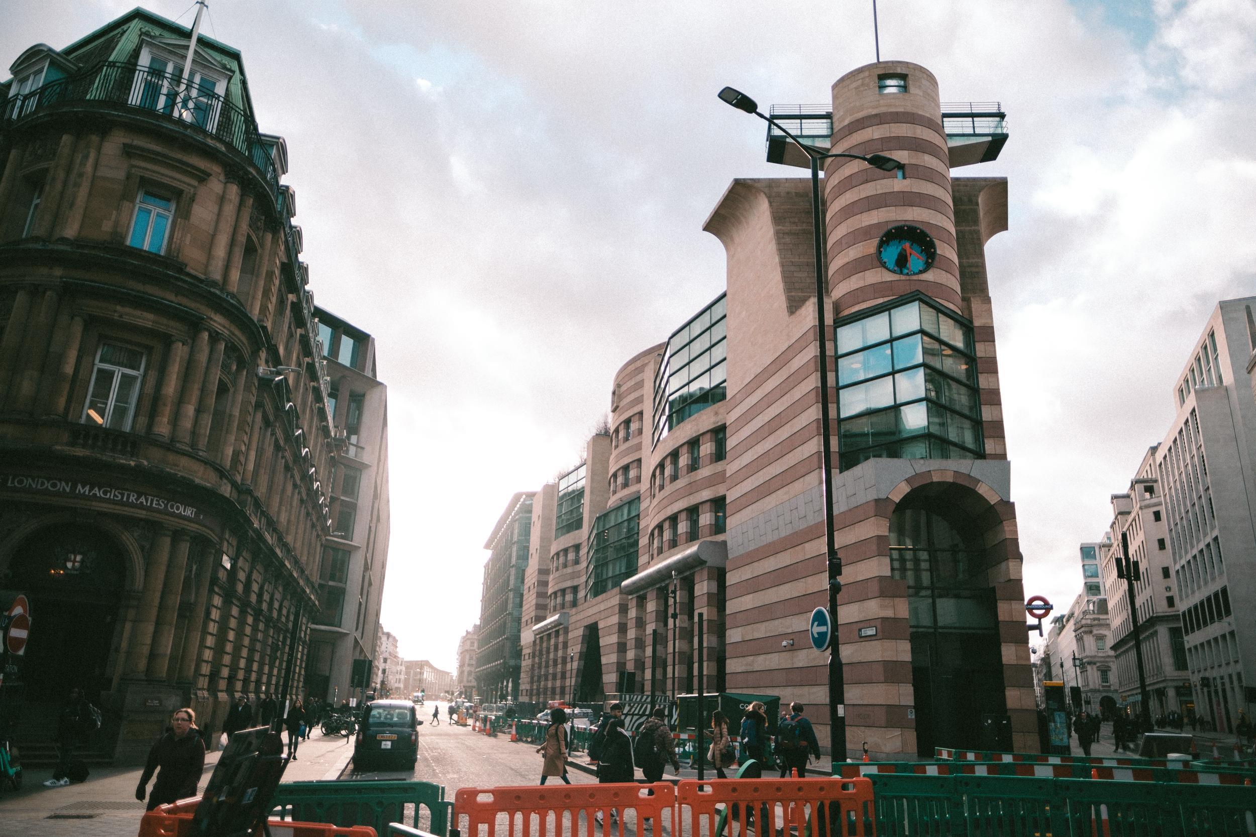 The exterior of No 1 Poultry in downtown London