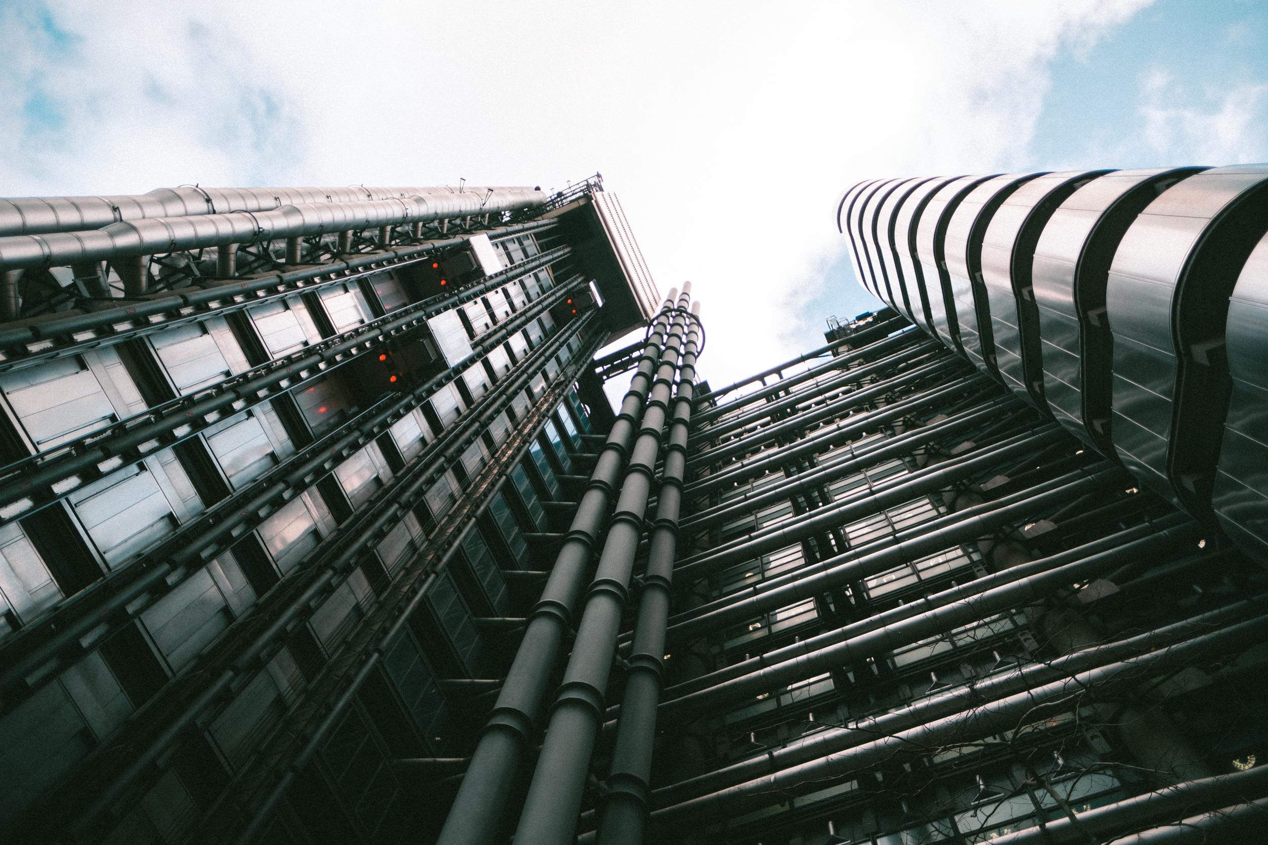 The exterior of the Lloyd's building in London